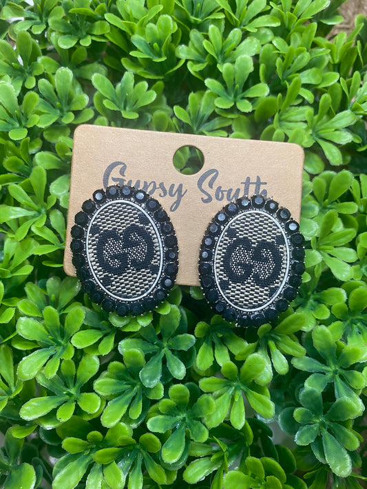 Upcycled GG Black Studs