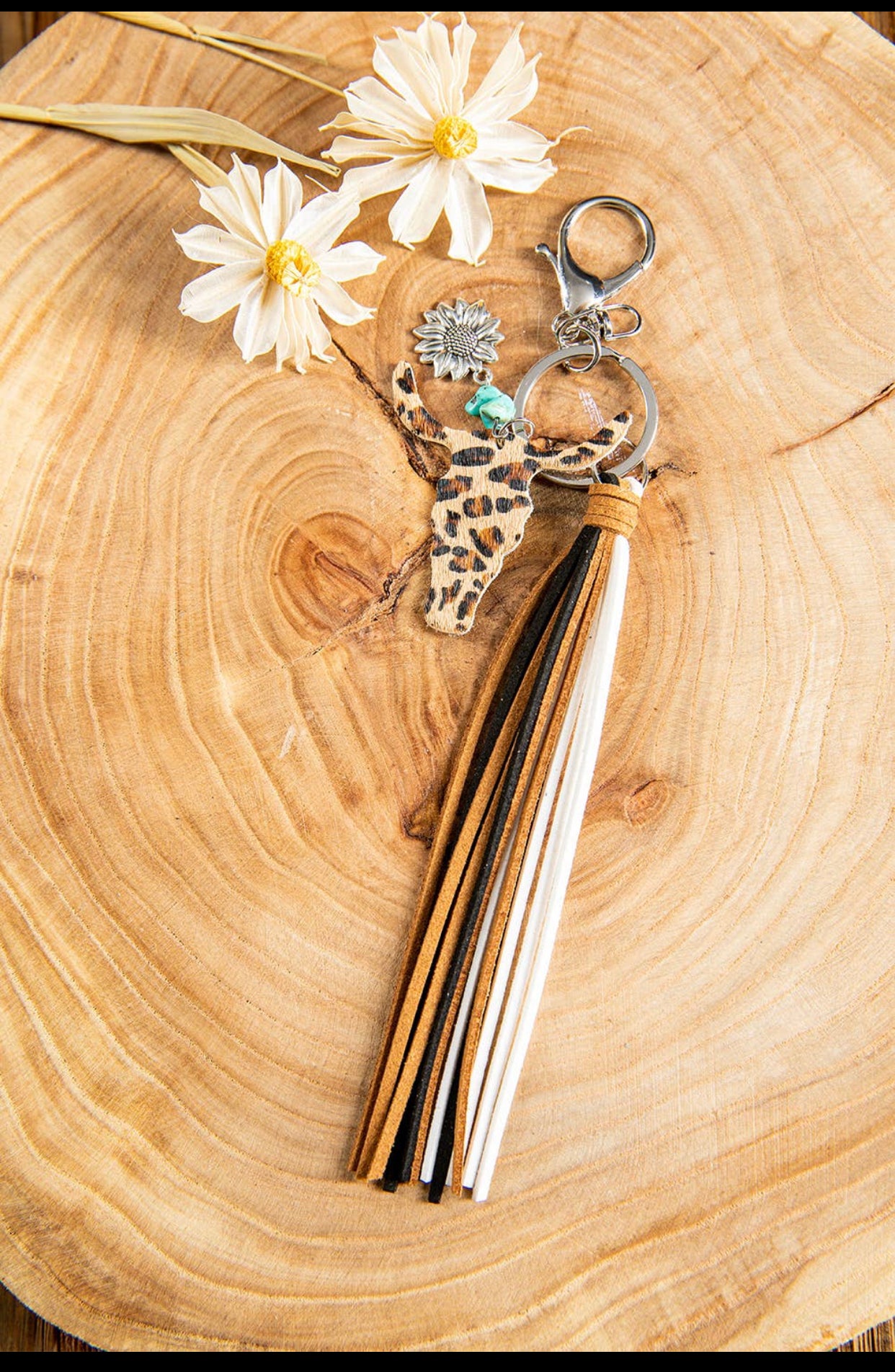 Tassel Key Chain with Steer head