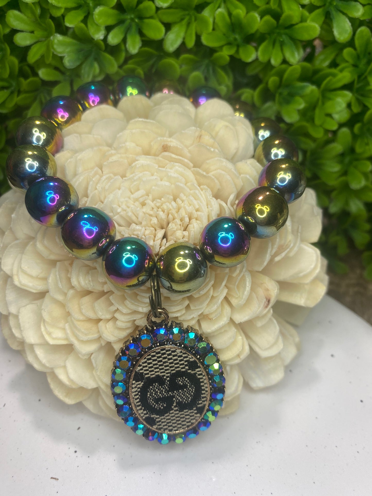 Upcycled GG Metal Mutli Color Bracelet