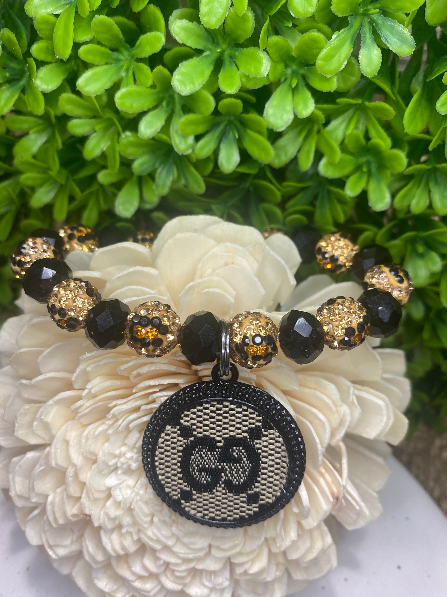 Upcycled GG Leopard and Black Diamonds