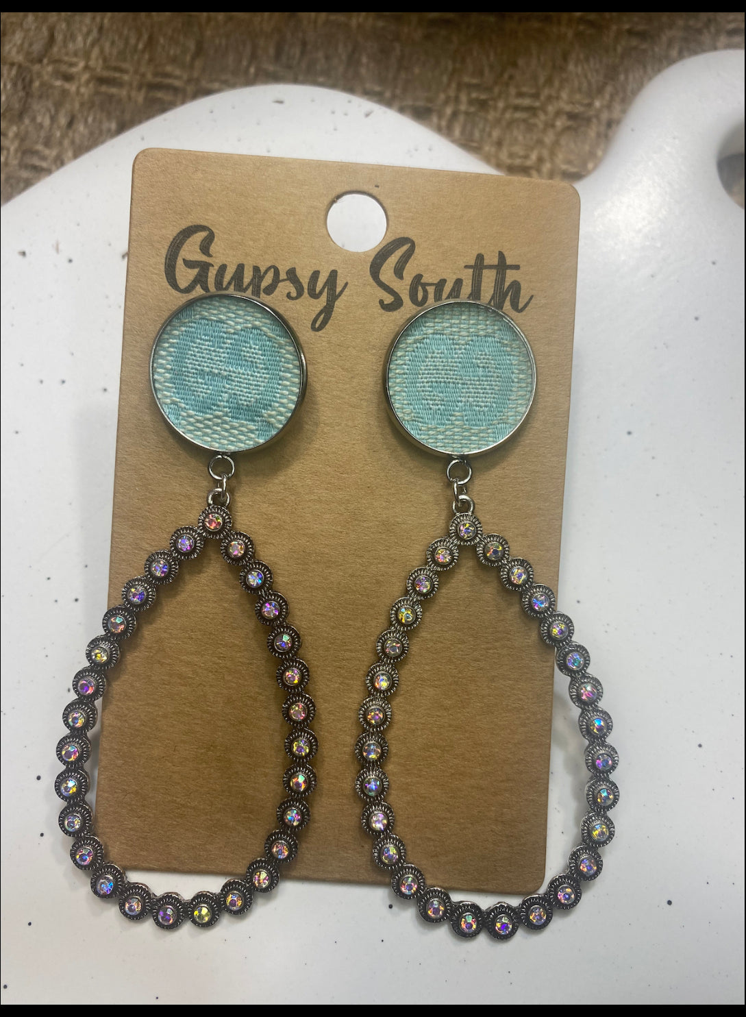 Upcycled GG Tiffany Drop Oval Earrings