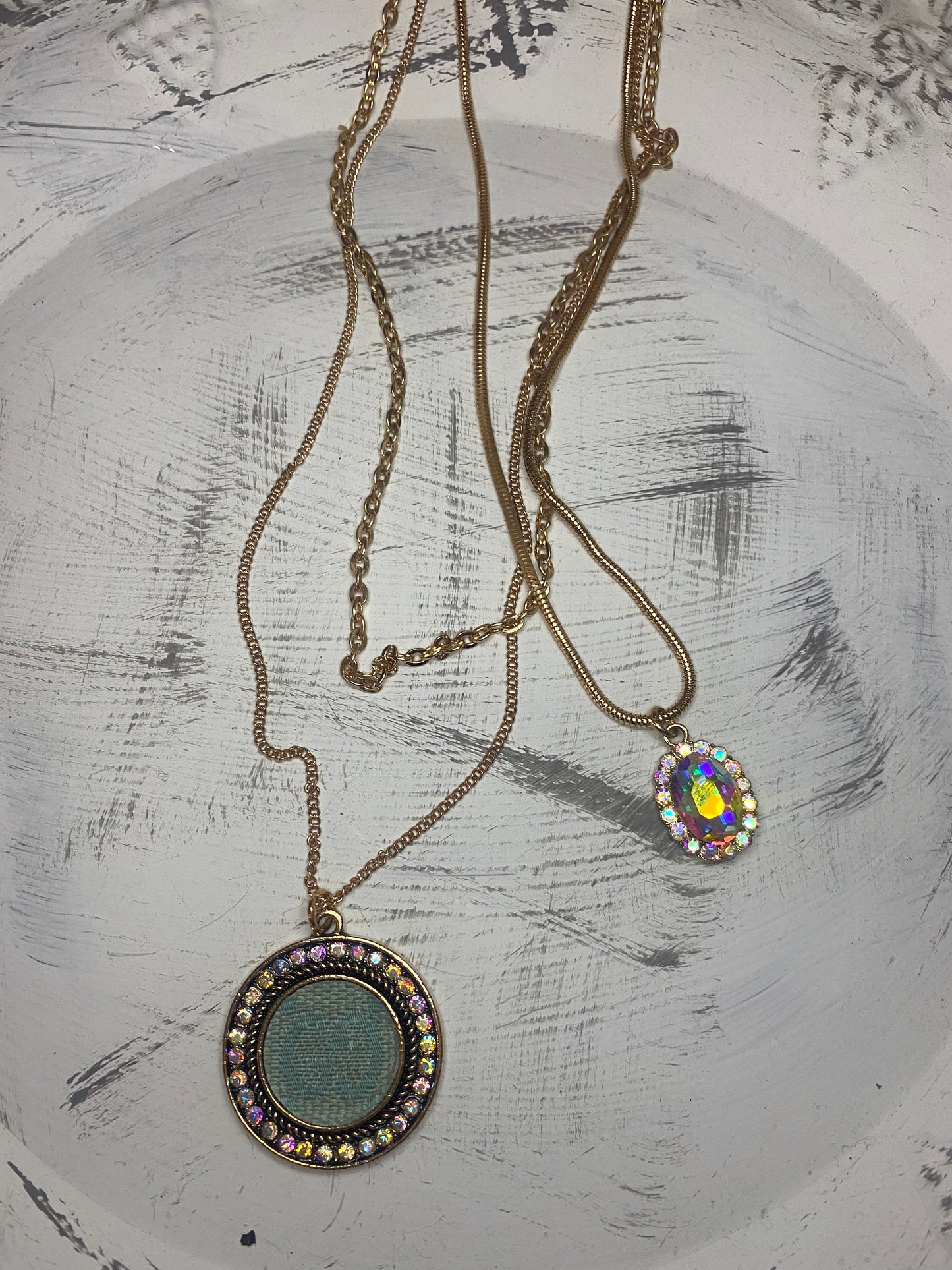 Upcycled Tiffany GG 3 Layer Gold Necklace