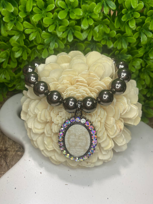 Upcycled GG Ivory Metal Stretch Bracelet