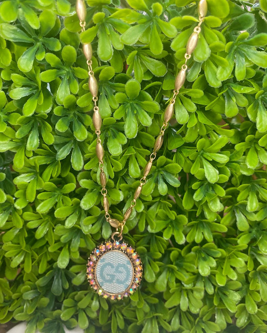Upcycled GG Tiffany and Gold Necklace