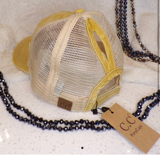 Upcycled LV Ponytail- Yellow