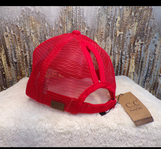 Upcycled LV Baseball Hat- Red