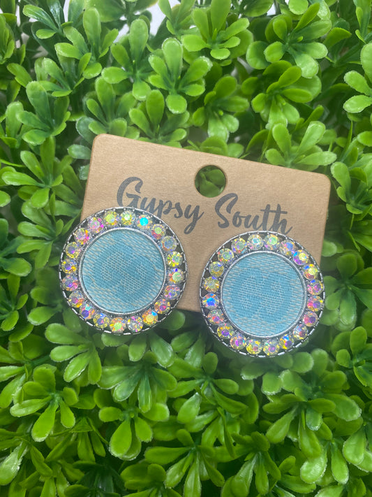 Upcycled GG Stud Earrings Crystals-options