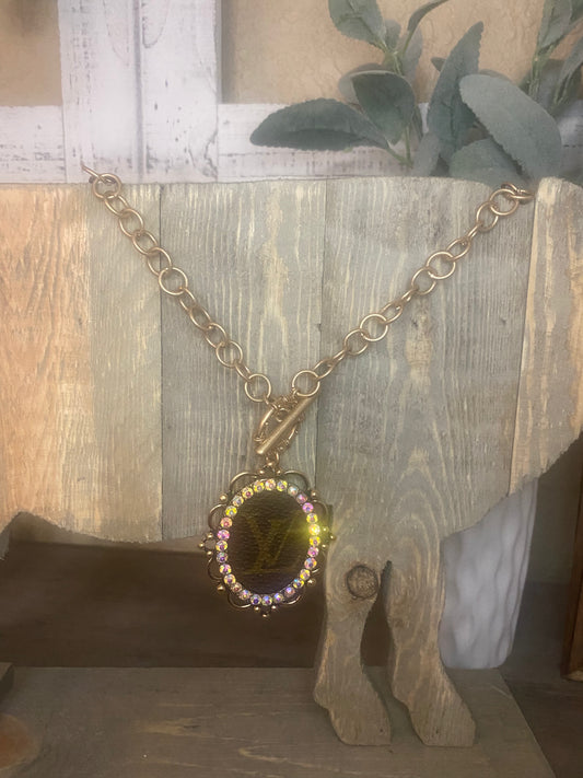 Upcycled LV Gold Necklace