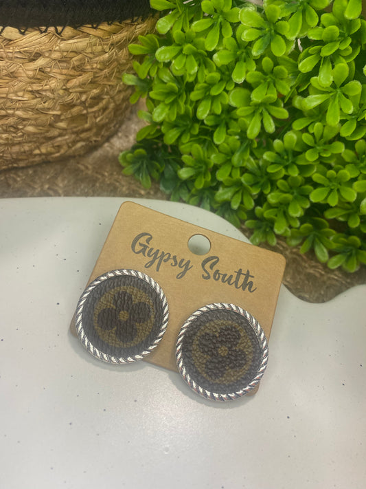 Upcycled LV Silver Studs