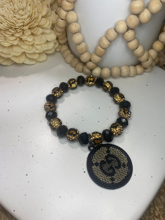 Upcycled GG Leopard and Black Diamonds
