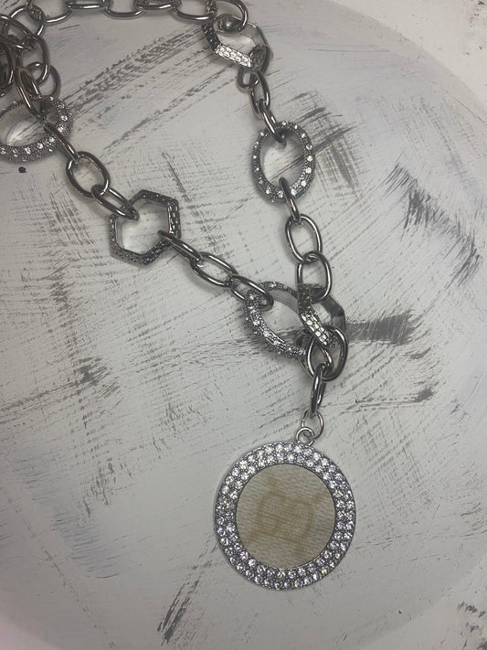 Upcycled Ivory GG Statement Necklace