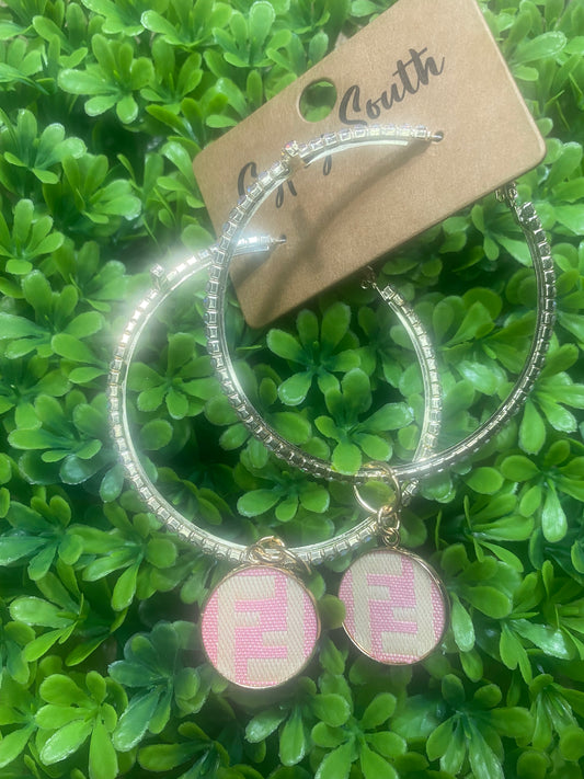 Upcycled FF Cross AB Crystal Hoops