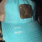 Upcycled LV Baseball Hat- Teal