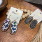 Textured Metal Dangle Earrings
