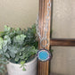 Upcycled Aqua GG on Silver Chain Necklace