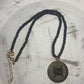 Upcycled GG Black Beaded Necklace
