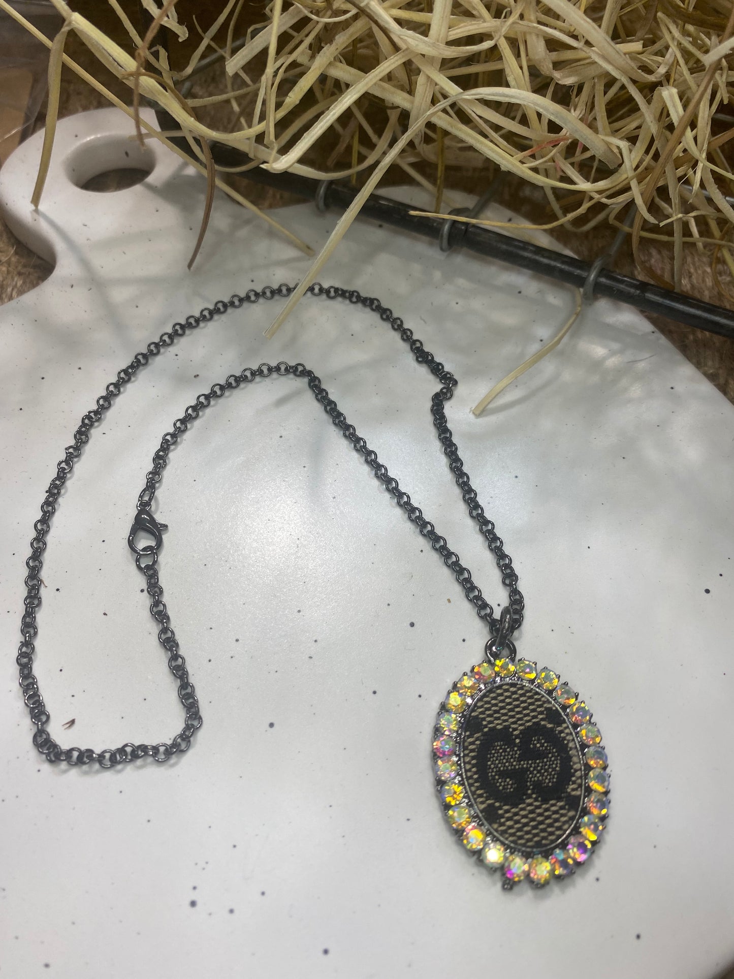 Upcycled GG Black with AB Crystals