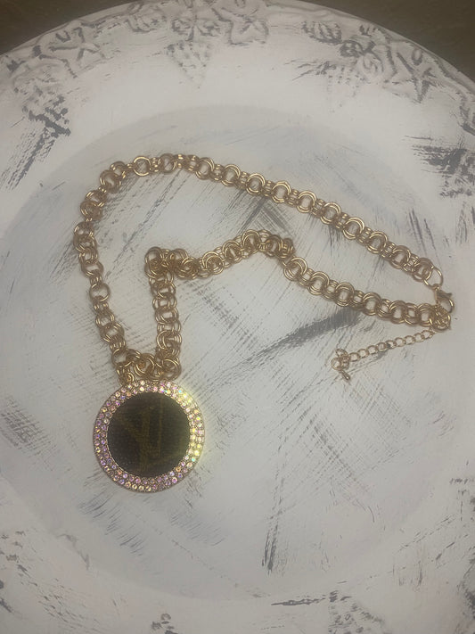 Upcycled LV Gold Necklace