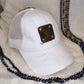 Upcycled LV Criss Cross Hat- White