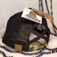 Upcycled LV Criss Cross Hat- Cheetah