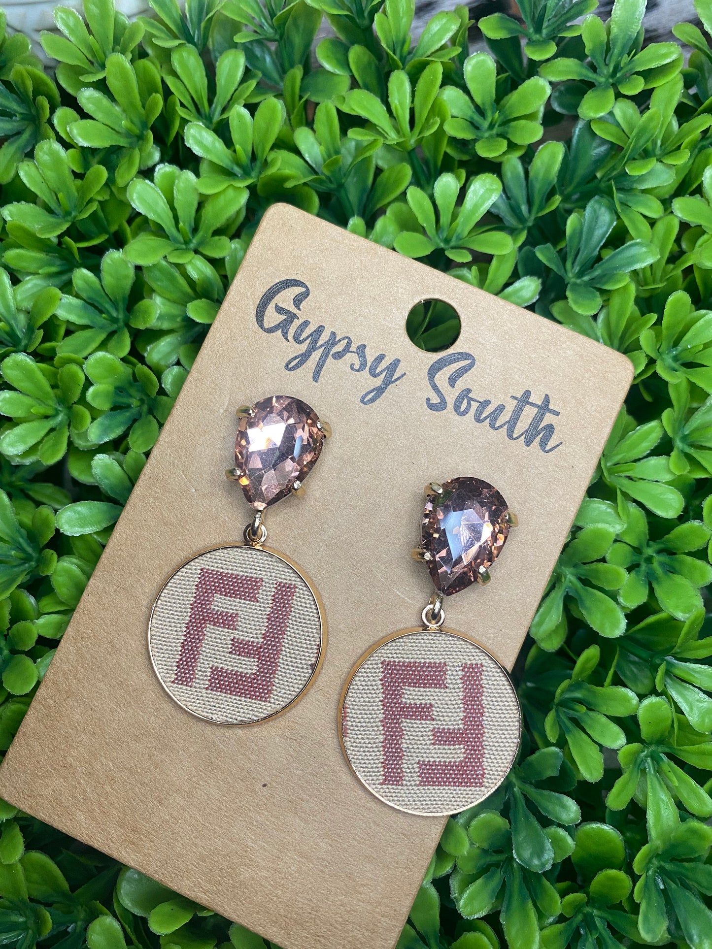 Upcycled Blush FF Earrings