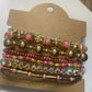 Upcycled LV Pink and Gold Bracelet Stack