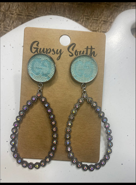 Upcycled GG Tiffany Drop Oval Earrings