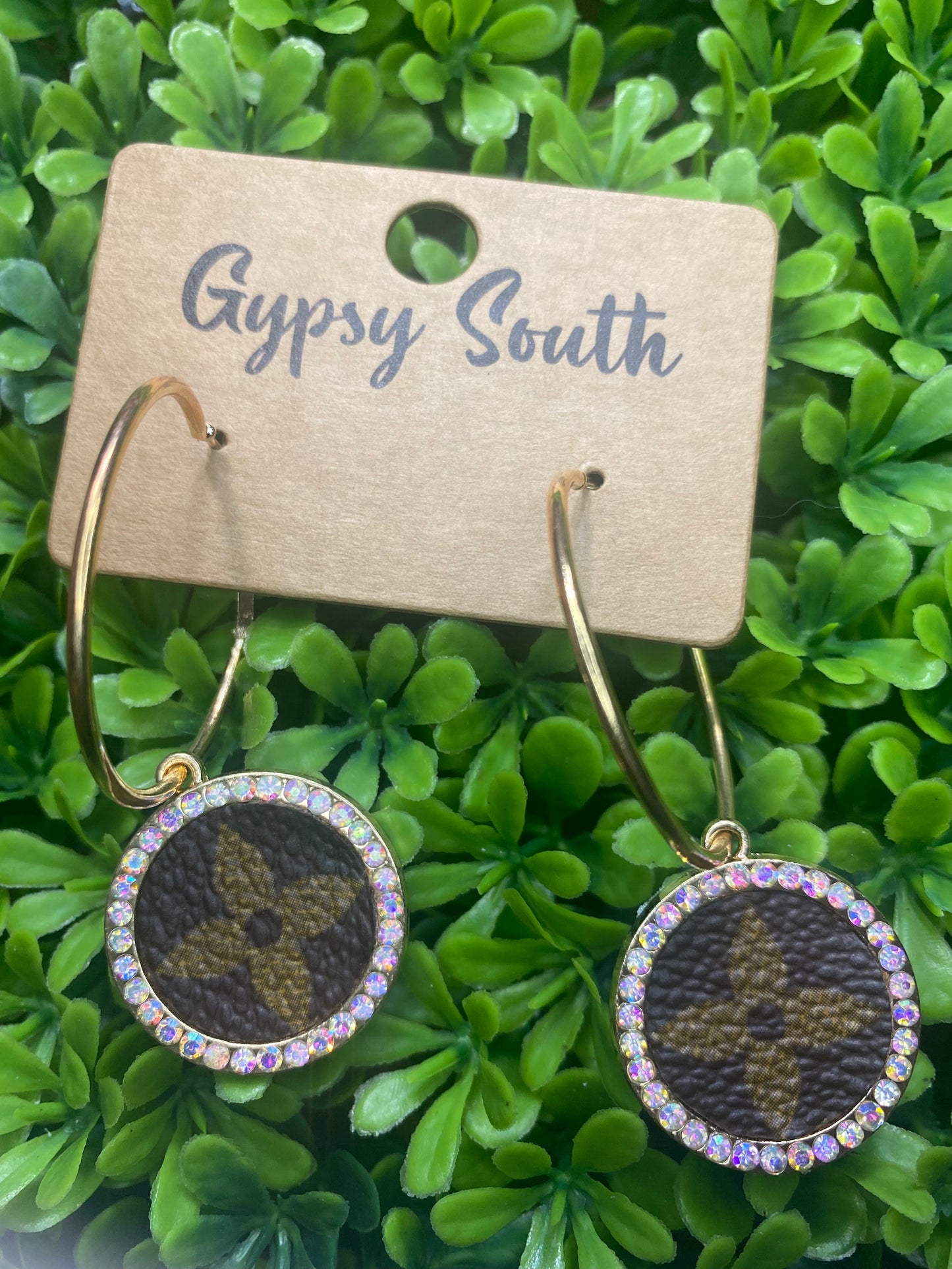 Upcycled LV Small Gold Hoops