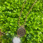 Upcycled LV Rhinestone Heart Necklace