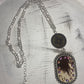 Upcycled LV Cow Charm Silver Necklace