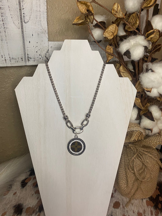 Upcycled LV Silver Design Necklace