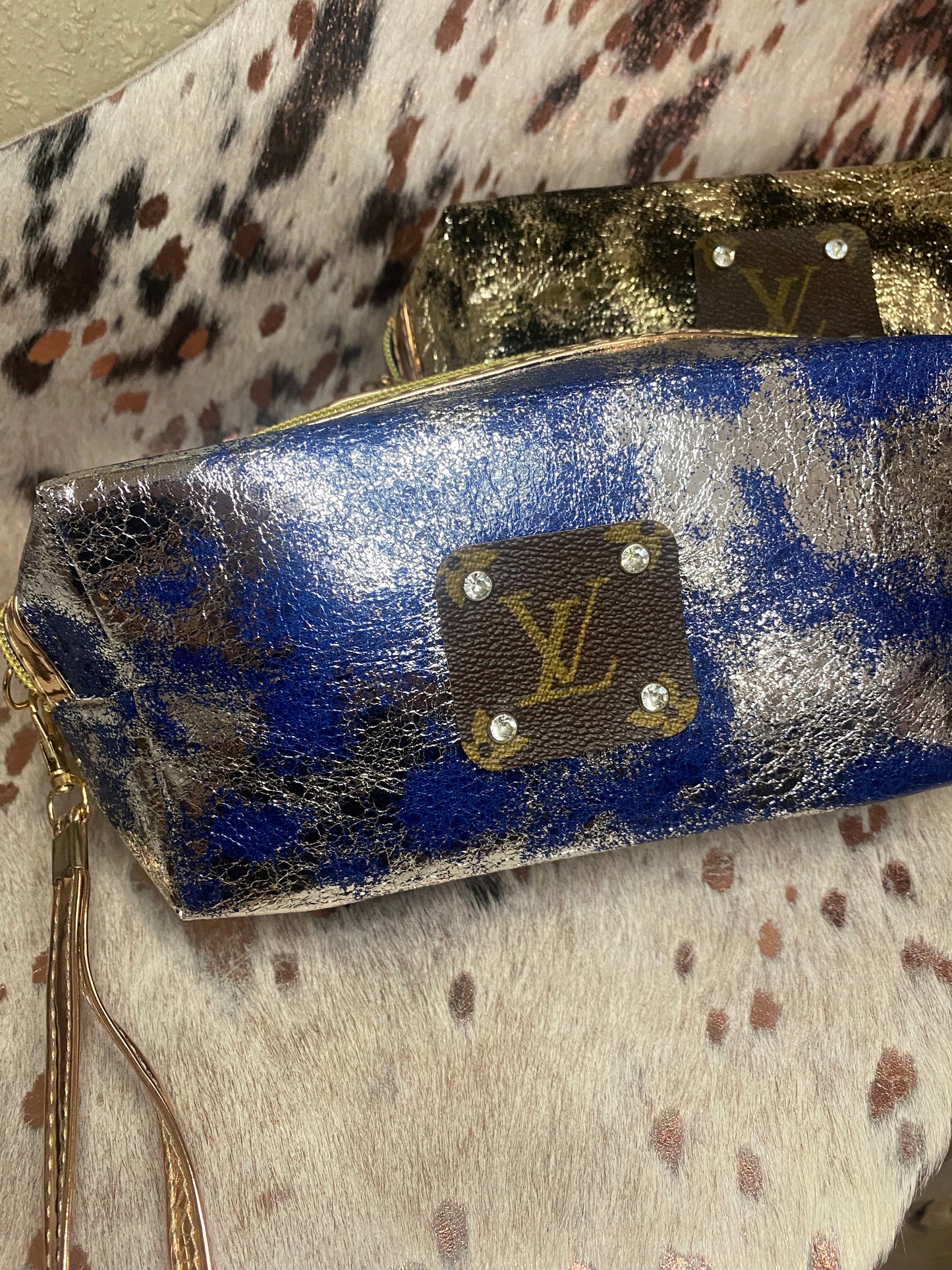 Upcycled LV Makeup Bag-Shimmer