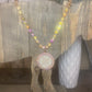 Upcycled GG Ivory with AB Crystals Necklace