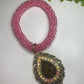 Upcycled LV Pink Stretch Bracelet