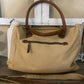 Clea Ray Fabric Tote with Cowhide Trime