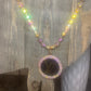 Upcycled LV with AB Crystals Necklace