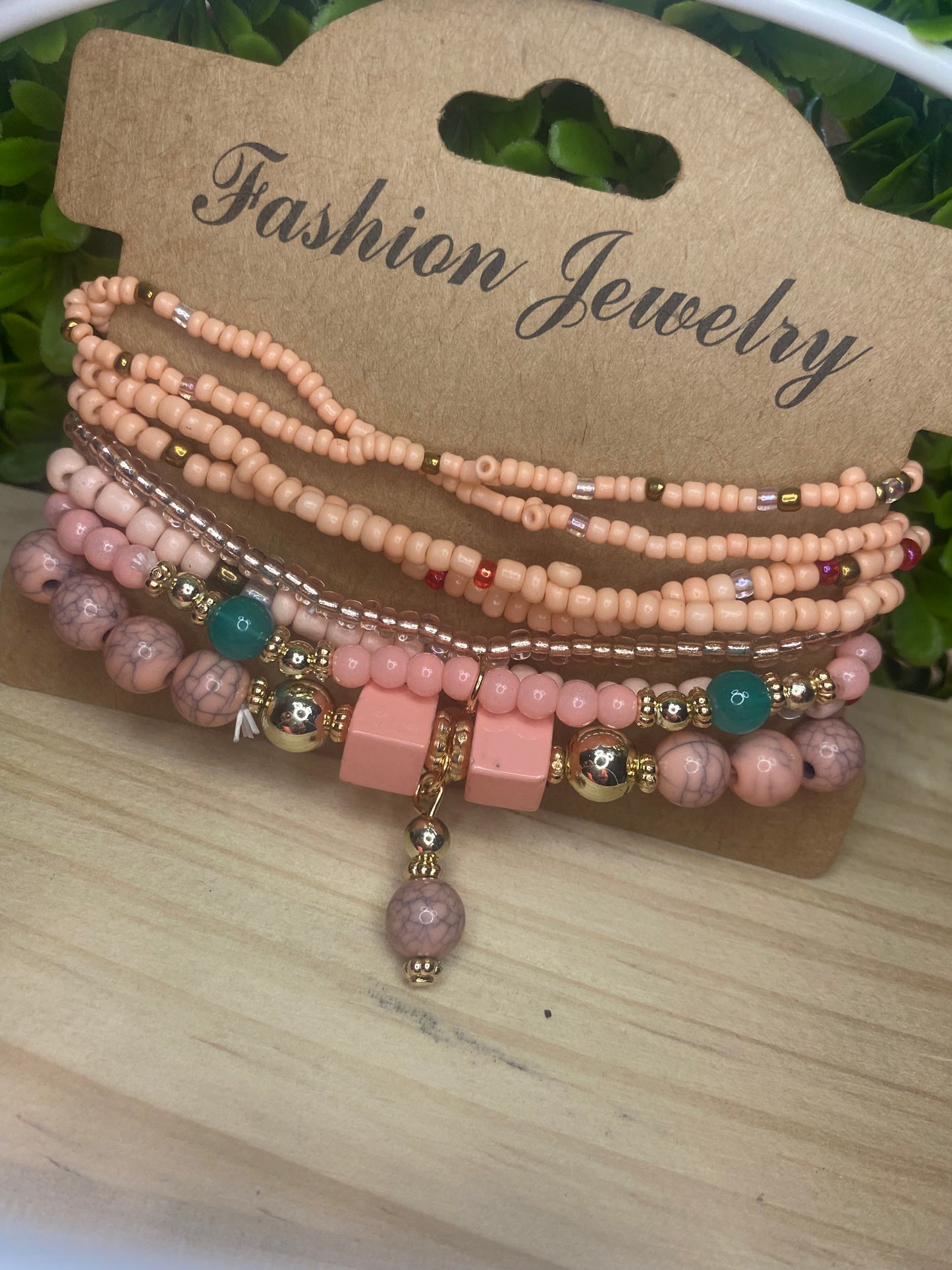 BOHO Beaded Pink Bracelets