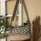 Clea RayVintage Fabric with Leather Trim Bag