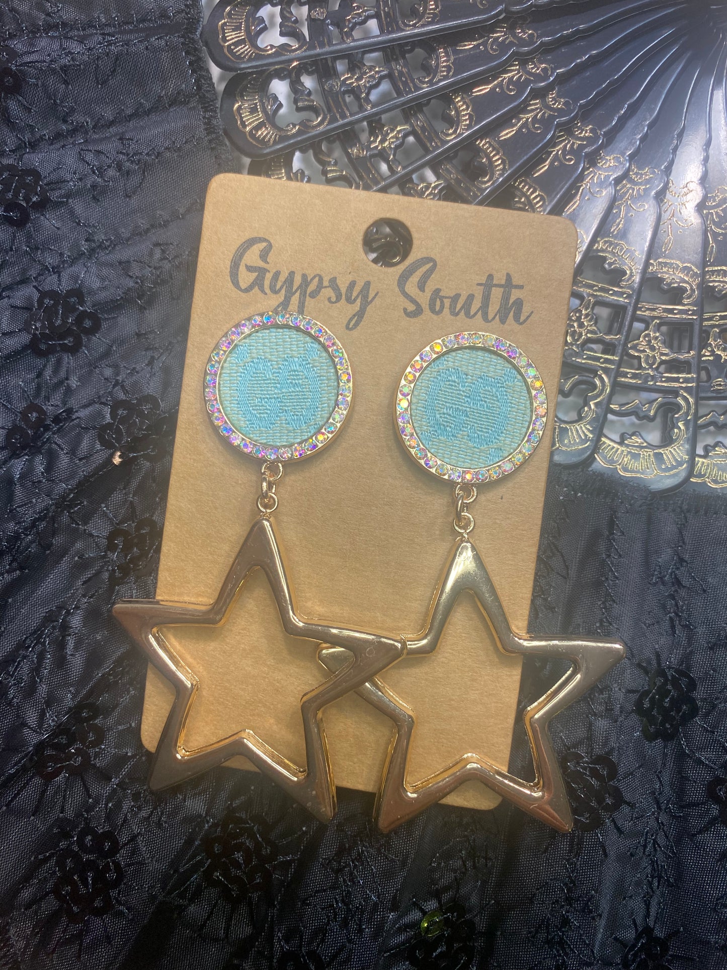 Upcycled GG Tiffany Gold Star Earrings