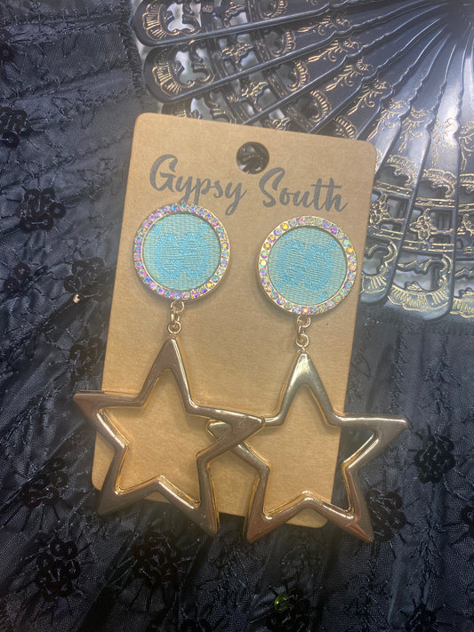 Upcycled GG Tiffany Gold Star Earrings