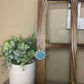Upcycled Aqua GG on Silver Chain Necklace