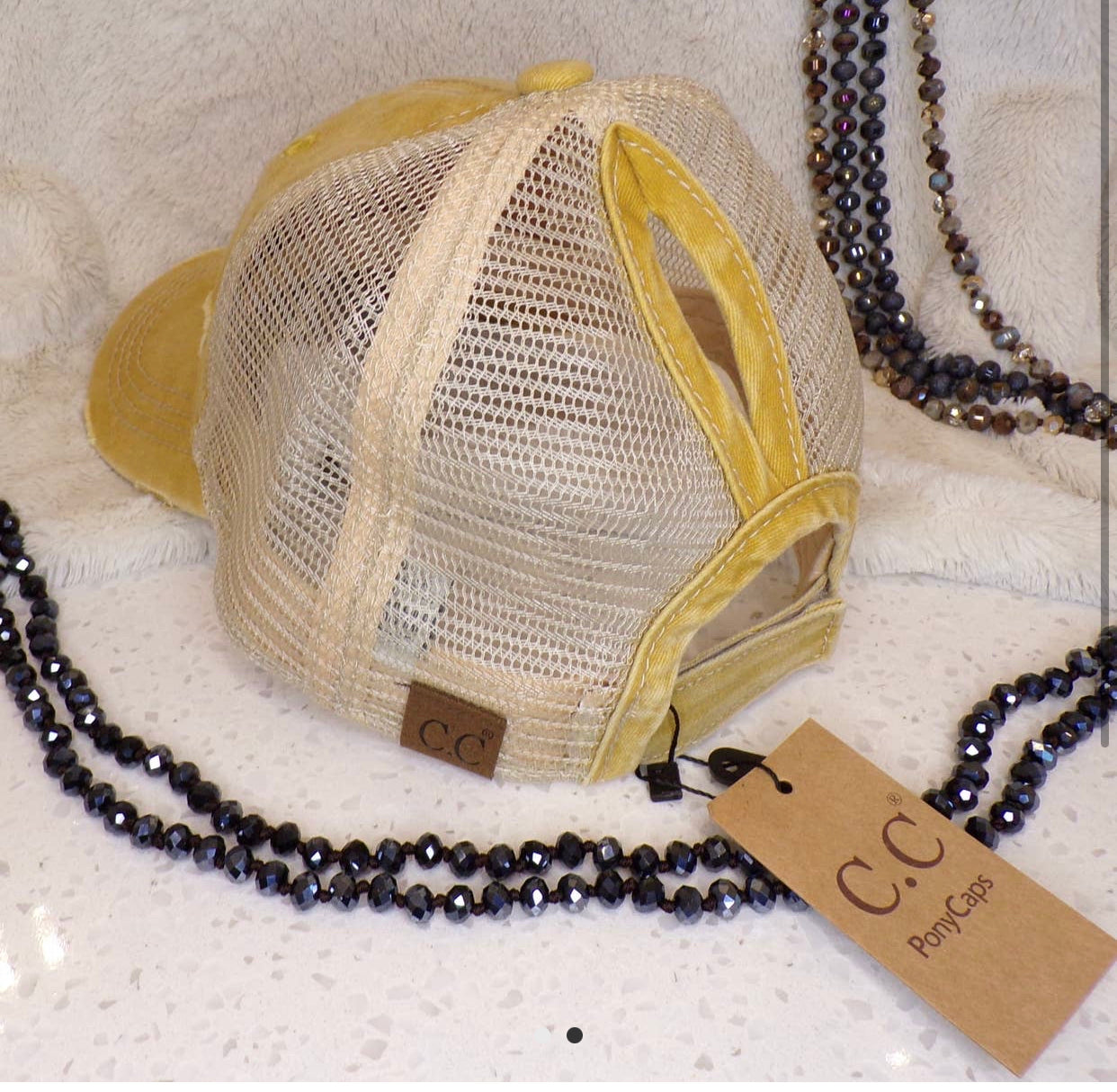 Upcycled LV Ponytail- Yellow