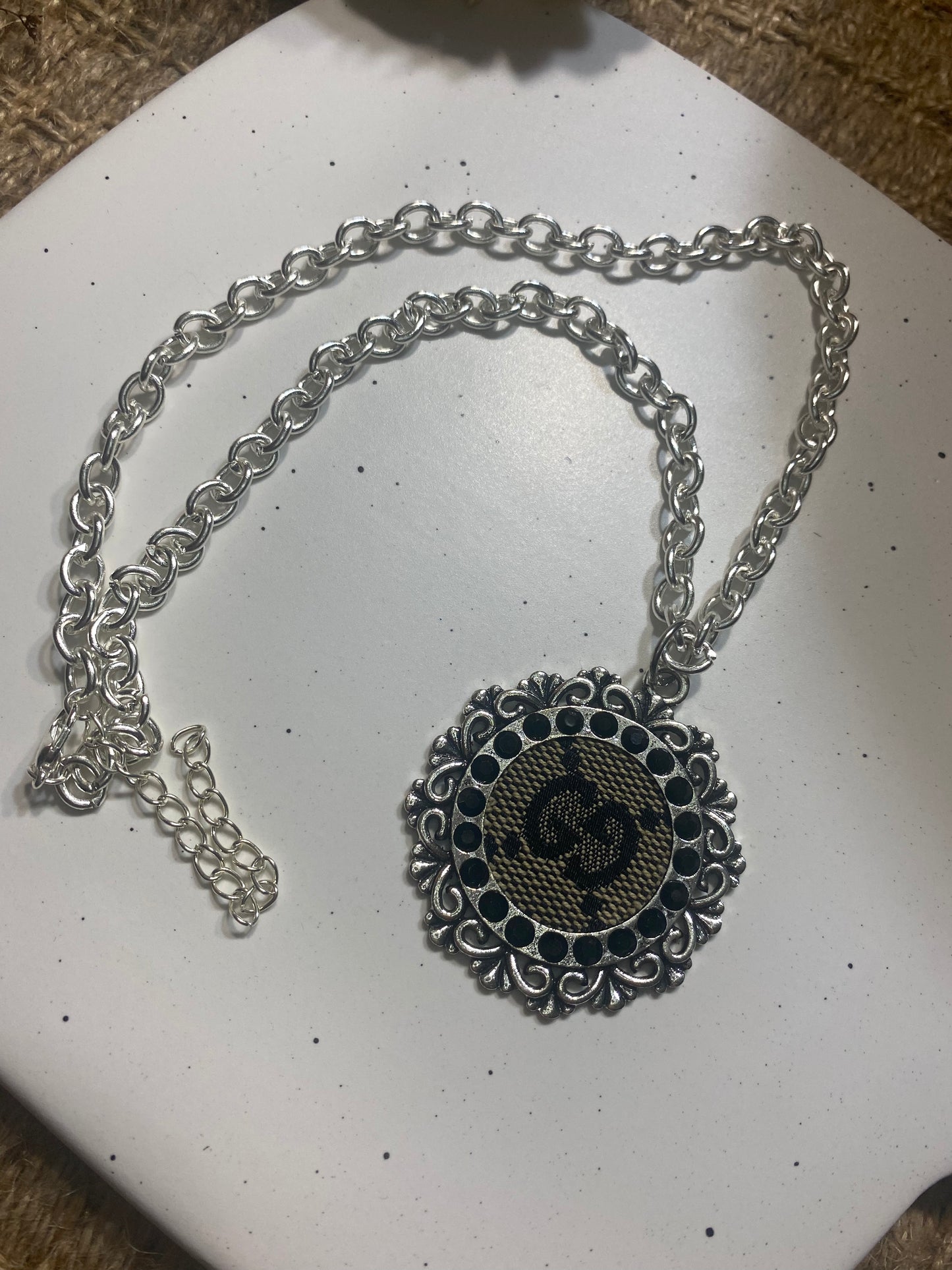 Upcycled GG Silver Necklace