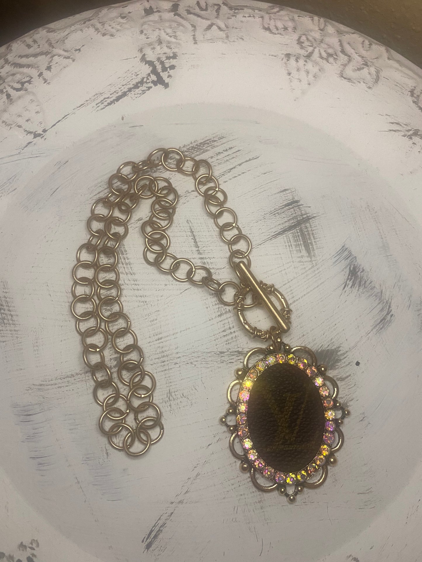 Upcycled LV Gold Necklace