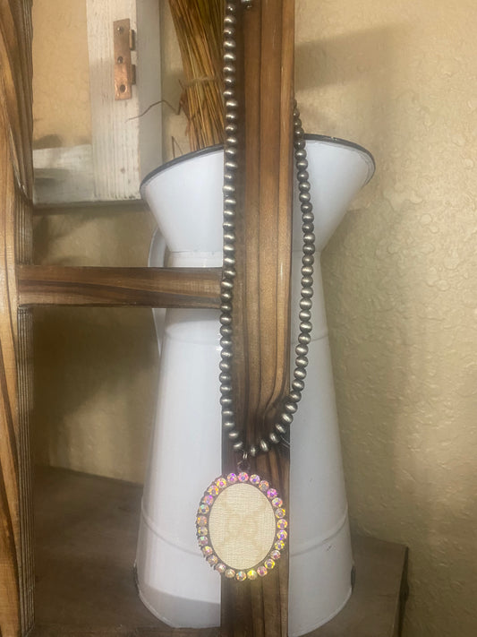 Upcycled GG Ivory and Gunmetal Necklace