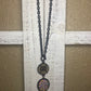 Upcycled GG Gem Charm Necklace