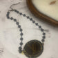Upcycled LV Black Crystal Necklace