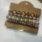 Upcycled GG Lilac and Gold Bracelet Stack