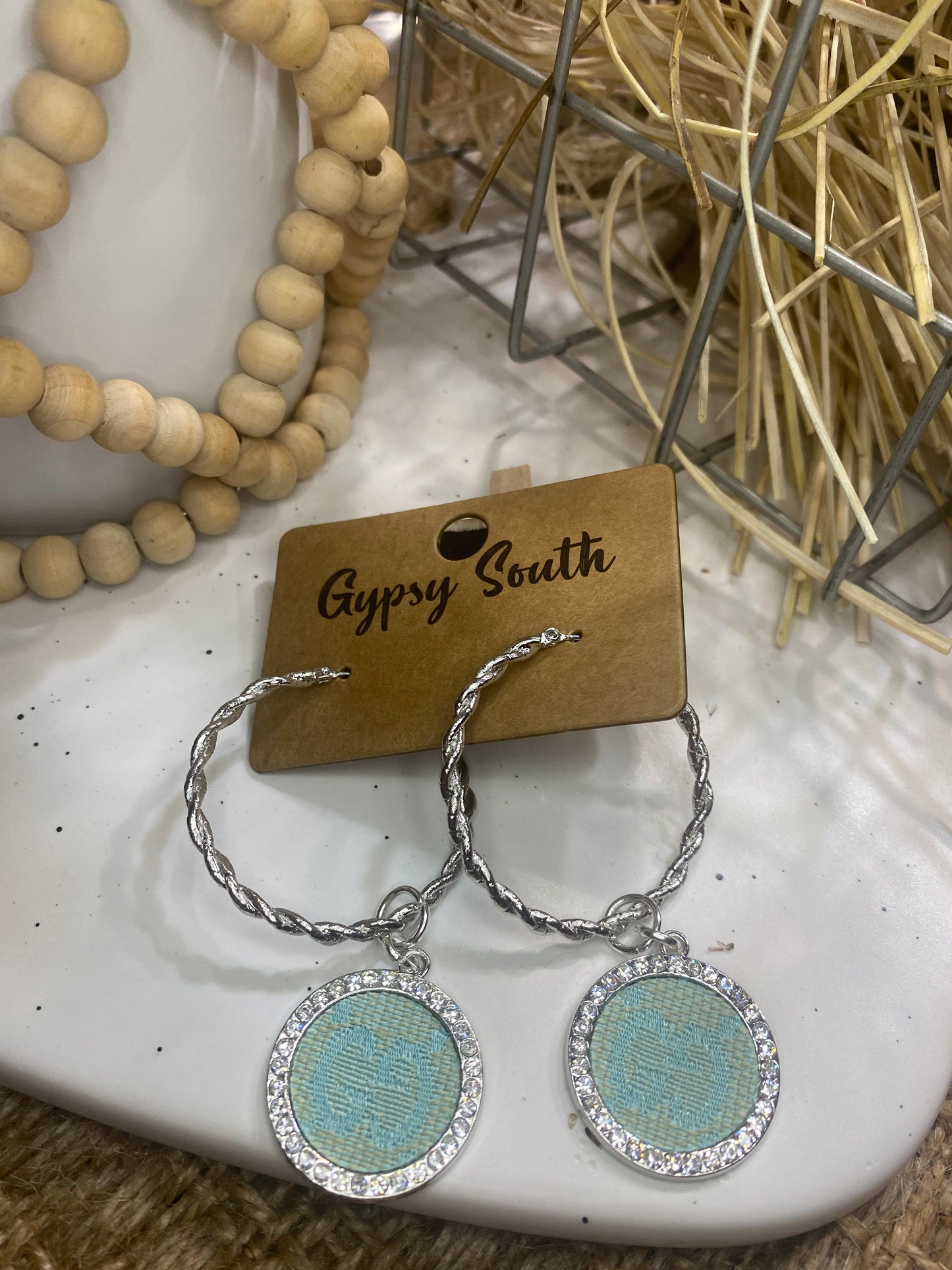 Upcycled Tiffany Silver Hoop Twist Earrings