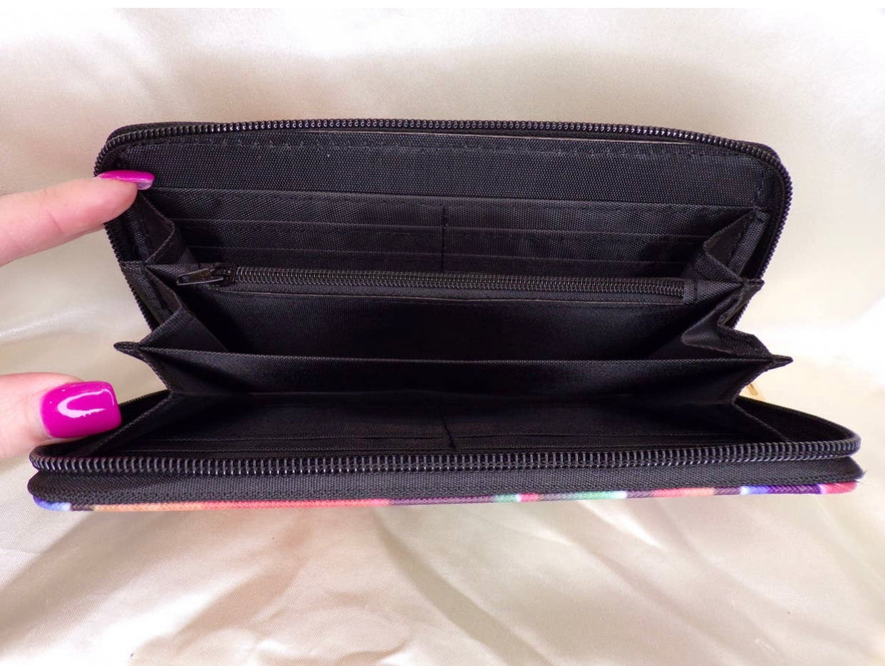 Upcycled LV Wallet- Colorful